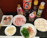 ☆簡単！豚肉と豆腐のごま和えサラダ丼☆作り方1写真