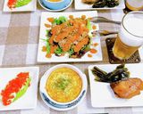 とろろのチーズ焼き⑤筍とグリーンピース作り方6写真