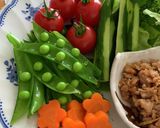 彩り野菜のそぼろ添え♪作り方4写真