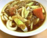 残りカレー・茹で麺・麺つゆでカレーうどん作り方8写真