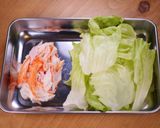 レタスかに玉あんかけご飯作り方1写真