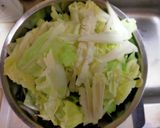 春の味！春キャベツと干し海老のパスタ作り方2写真