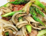 時短簡単！アスパラと舞茸のベーコン炒め作り方4写真