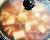 調味料2つ☆煮込み10分簡単トマト肉豆腐作り方4写真