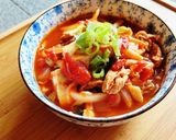 調味料2つ☆煮込み10分簡単トマト肉豆腐作り方5写真