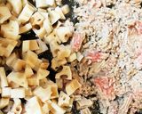 ニンニクの芽とひき肉炒めのレンコン入り作り方5写真