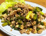ニンニクの芽とひき肉炒めのレンコン入り作り方8写真