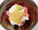 まぐろのすき身とたたき長芋の塩麹和え作り方3写真
