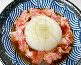 某豚丼風♪新玉ねぎの簡単レンジ蒸し作り方4写真