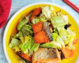 絶品！塩鮭とキャベツのガリバタ醤油炒め作り方7写真