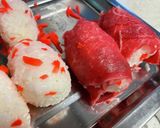 紅生姜がポイント！肉巻きおにぎり作り方1写真