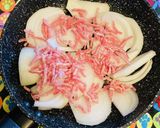 新玉ねぎと豚ひき肉のほったらかし知人丼作り方3写真