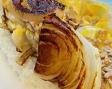 新玉ねぎと豚ひき肉のほったらかし知人丼作り方8写真