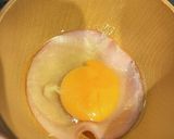 レンジで!ハムエッグ作り方1写真