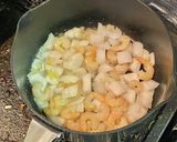 簡単・エビでカレー味の麻婆丼風作り方4写真