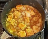 簡単・エビでカレー味の麻婆丼風作り方7写真