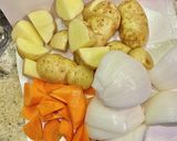 梅干でさっぱり・新玉と新じゃがで肉じゃが作り方1写真