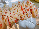 簡単美味しい♡ちくわのカニカマチーズ焼き