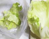 超簡単！ごま油が効いたレタス塩昆布サラダ作り方1写真