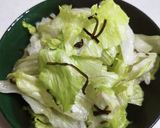超簡単！ごま油が効いたレタス塩昆布サラダ作り方5写真