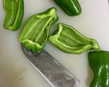 生ピーマン肉詰め〜梅シーザードレッシング作り方4写真