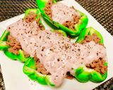 生ピーマン肉詰め〜梅シーザードレッシング作り方6写真
