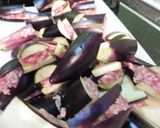茄子のひき肉詰め揚げ作り方2写真