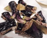 茄子のひき肉詰め揚げ作り方4写真