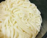 豚肉のスキヤキ風味あまから焼きうどん作り方1写真