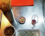 明太からし高菜としらすのパスタ作り方1写真