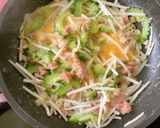 クッキングハッシュともやしのゴーヤー炒め作り方4写真