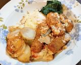 野菜とスパイシーチキンのチーズ目玉焼き作り方6写真