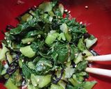 簡単！旨い！チンゲン菜の塩昆布ナムル♪作り方3写真