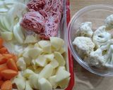 豚ひき肉とカリフラワーのハッシュドポーク作り方1写真