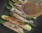 アスパラとズッキーニの豚肉巻きカレー風味作り方5写真