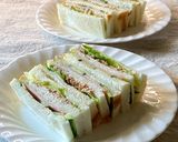 サンドイッチに塩をパラパラ作り方1写真