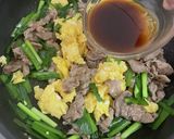スピードおかず！豚肉のニラ玉中華炒め　作り方5写真