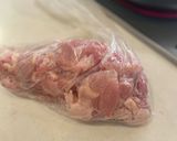 鶏肉とにんにく芽としめじの焼肉タレ炒め。作り方1写真