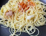 豚キムチに合うパスタ♬作り方1写真