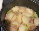 ほろほろカブとひき肉の煮物作り方3写真