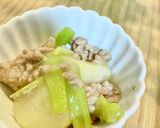 ほろほろカブとひき肉の煮物作り方4写真