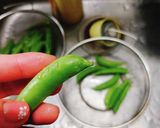 スナップエンドウの筋取り＆やみつき煮浸し作り方1写真