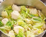【汁物】キャベツと鶏だんごのスープ作り方5写真