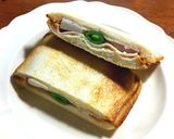 焼売と発酵筍（メンマ）のホットサンド作り方6写真