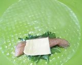 ささみチーズ生春巻き揚げ♪ライスペーパー作り方3写真