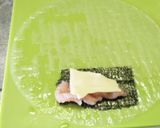ささみチーズ生春巻き揚げ♪ライスペーパー作り方6写真