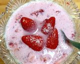 朝のフルーツ　５月　懐かしの苺〜牛乳がけ作り方8写真