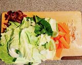 きくらげとキャベツ、青梗菜の炒め物作り方1写真