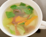 きくらげと青梗菜のいりこ出汁スープ作り方3写真