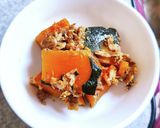 サバ缶とかぼちゃの味噌風煮作り方2写真